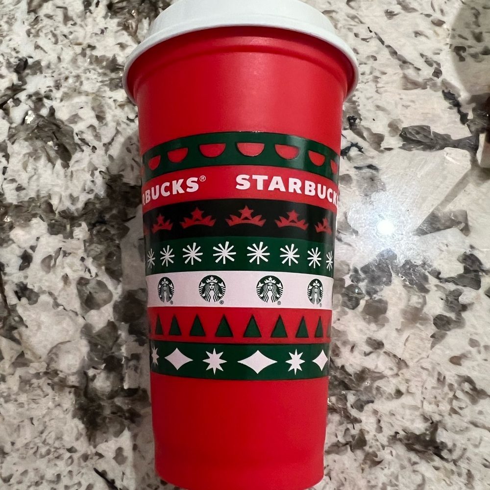 Starbucks Festive Red and Green Holiday Cup